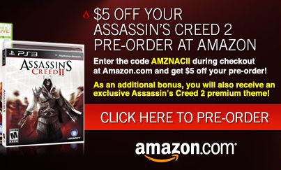 Pre-Order Assassin's Creed II Now to Save!
