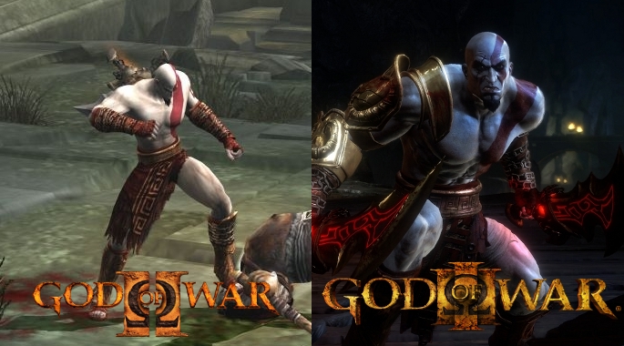 God of War 3 v/s God of War 2 v/s God of War