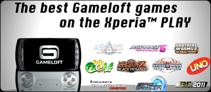 Gameloft's Xperia Play Line-up Shown on Video