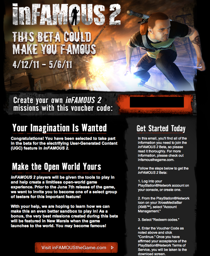 inFamous 2 Beta