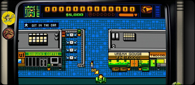 feature - retro city rampage go to car screenshot