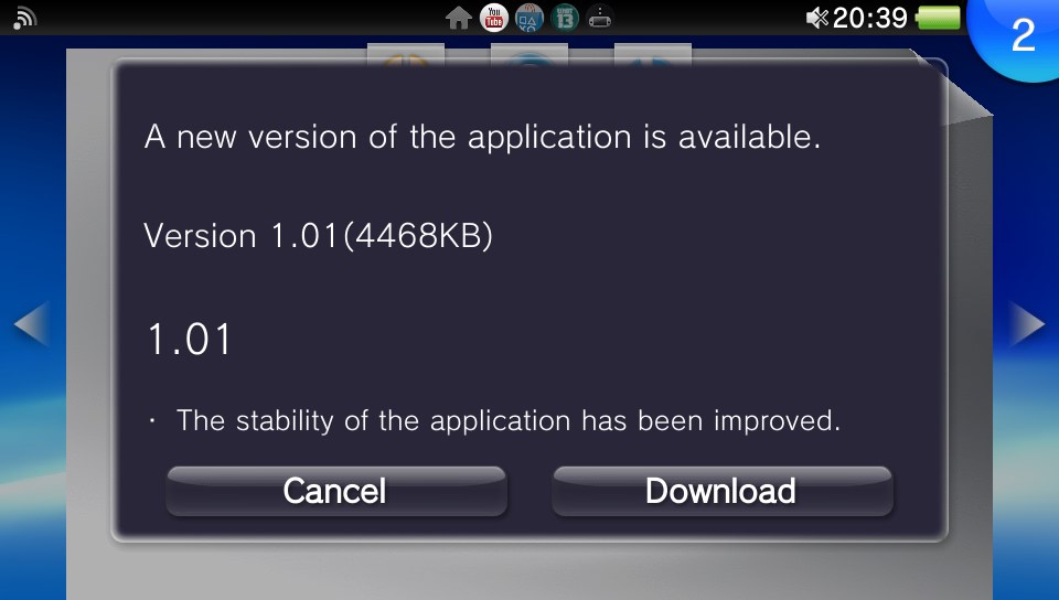 youtube vita update