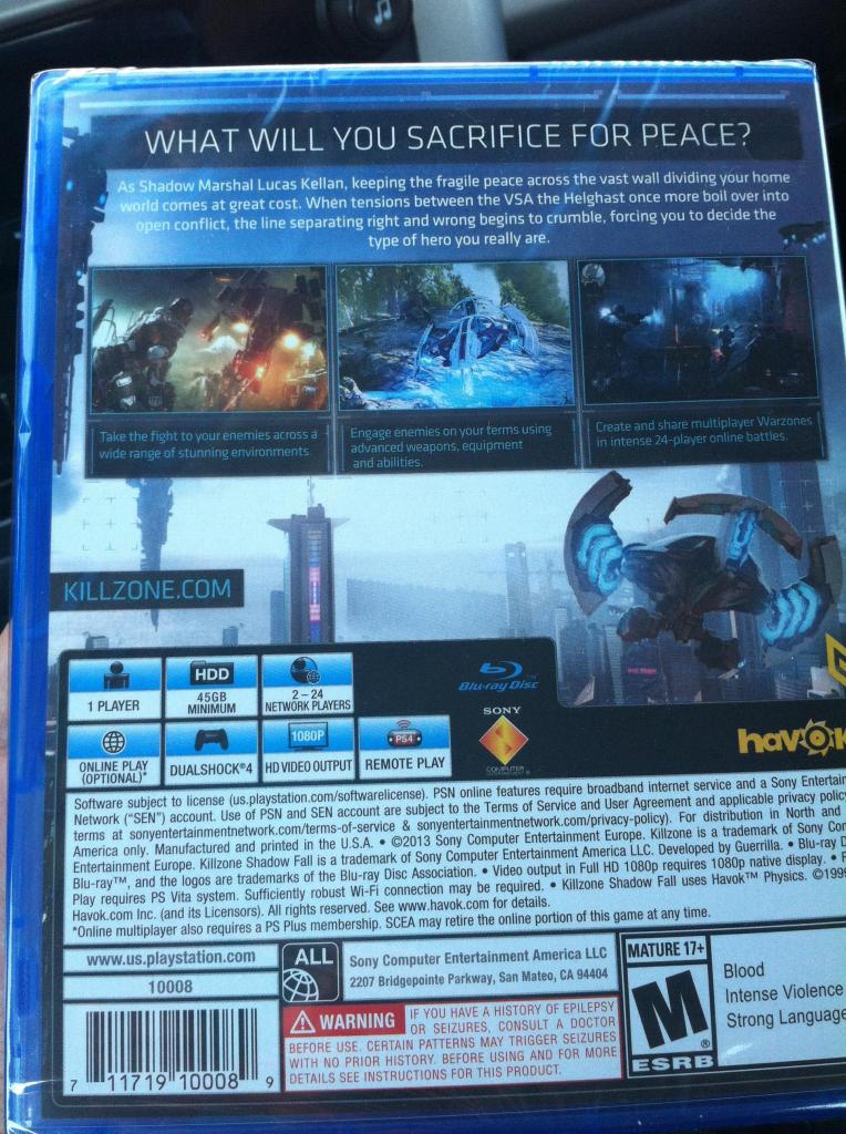 Killzone: Shadow Fall Box Art has a Typo, Gets an Unboxing Video