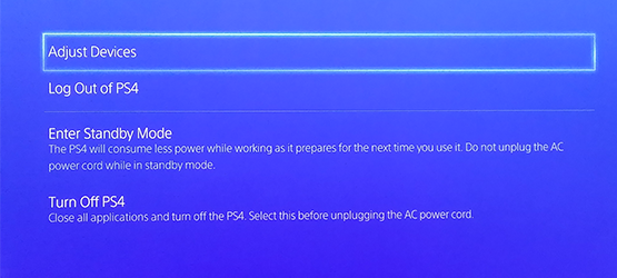 PS4 Hold PS button