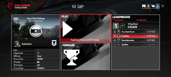 DriveClub-challenges