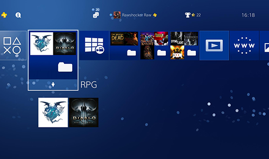 PS4 Beta folders