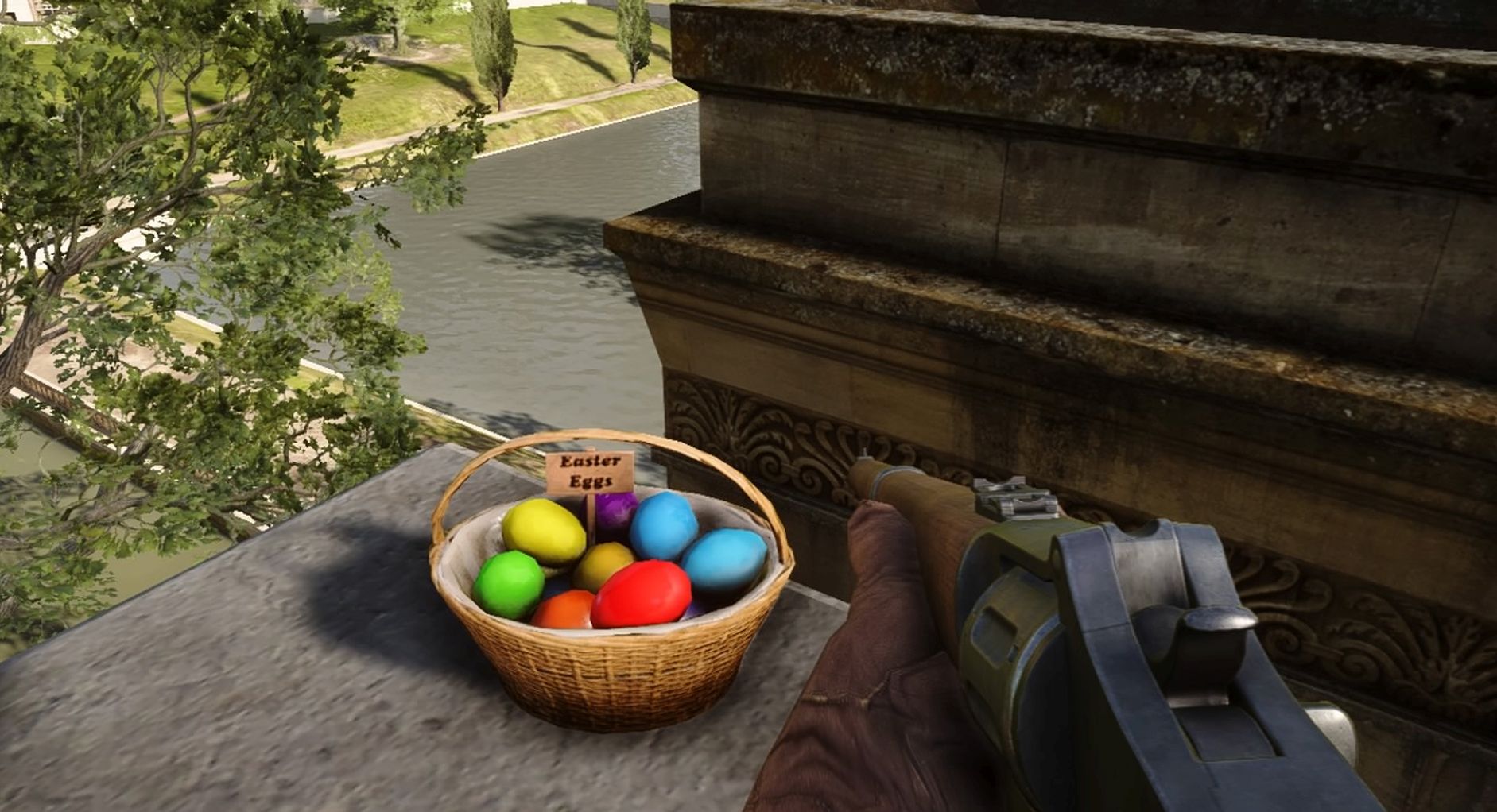 Easter Egg basket far