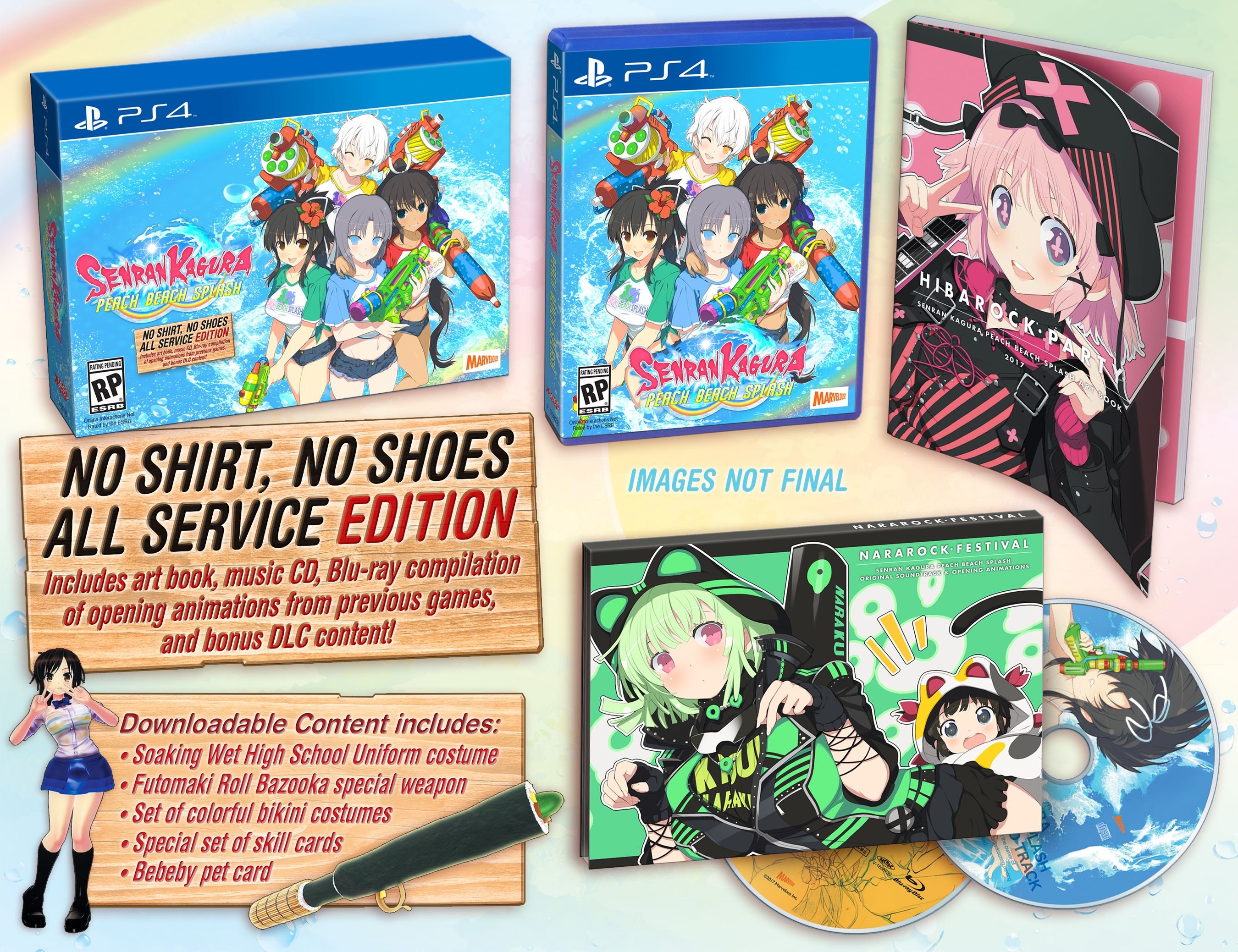 SENRAN KAGURA Peach Beach Splash No Shirt, No Shoes, All Service Edition
