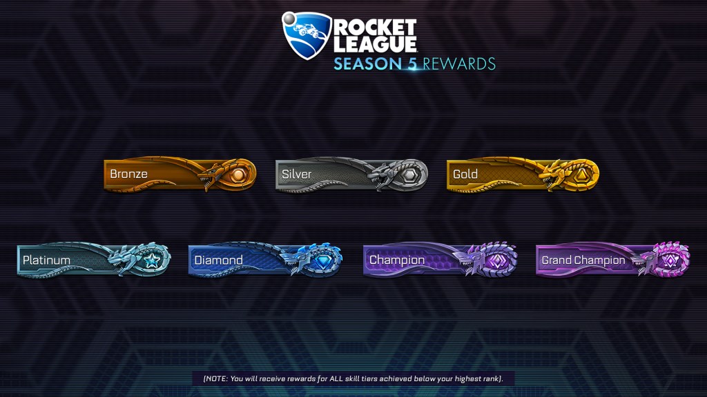 rocket league season 5 rewards