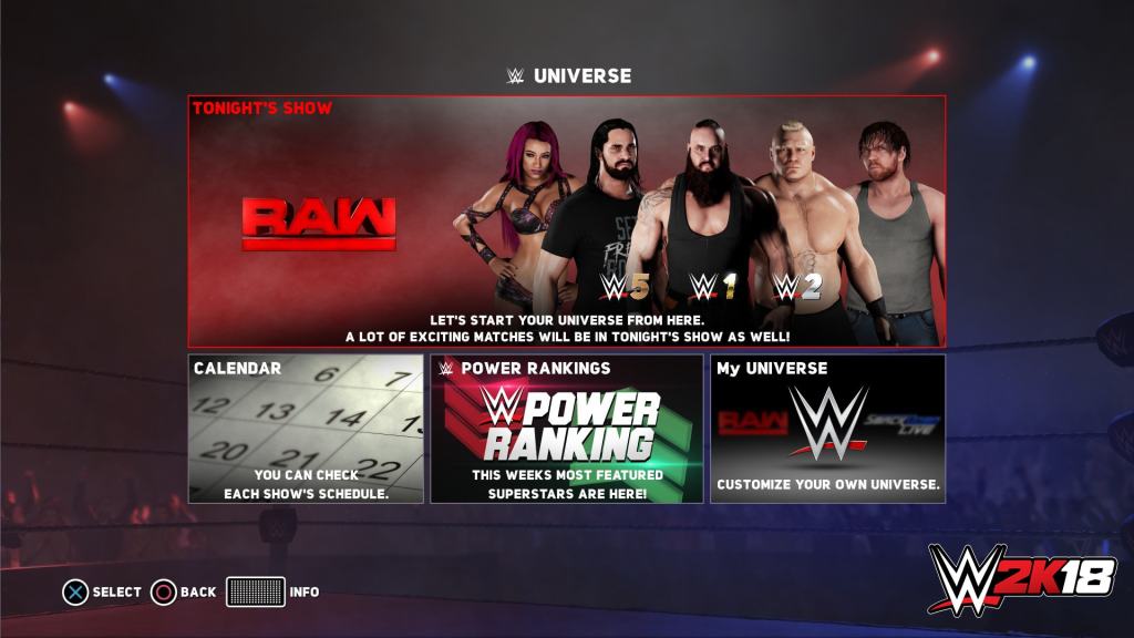 WWE 2K18 Universe Mode
