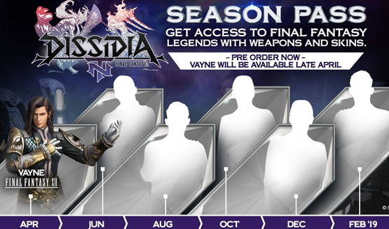 Dissidia Final Fantasy NT Season Pass Characters