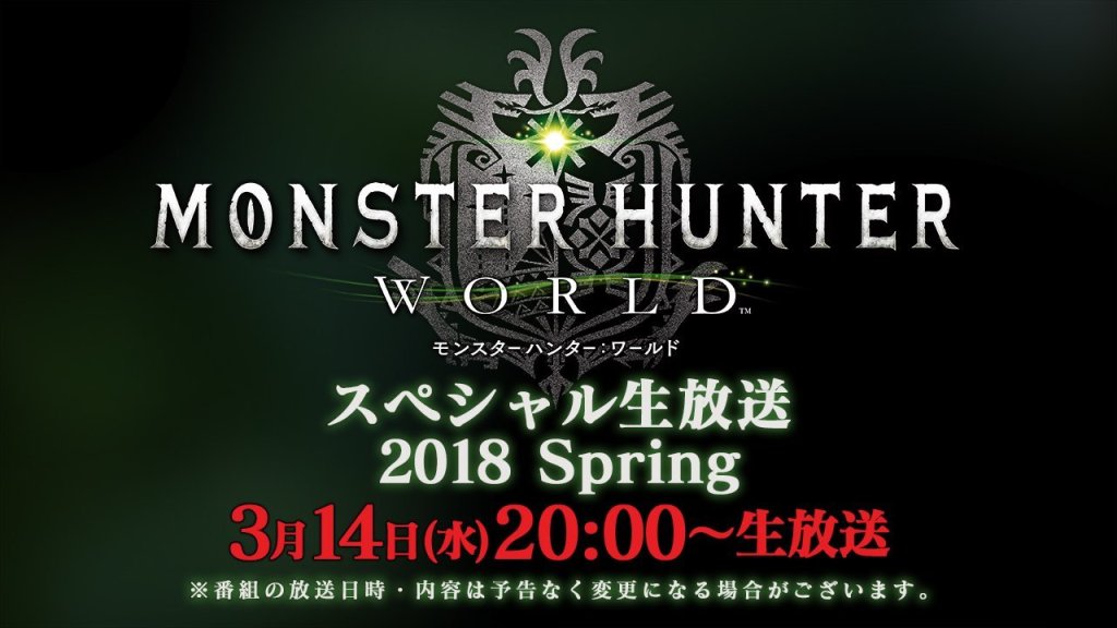 Monster Hunter World live stream 2018 Spring