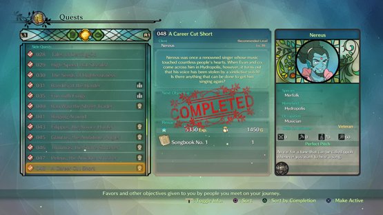 Ni no Kuni 2 Songbook Pages