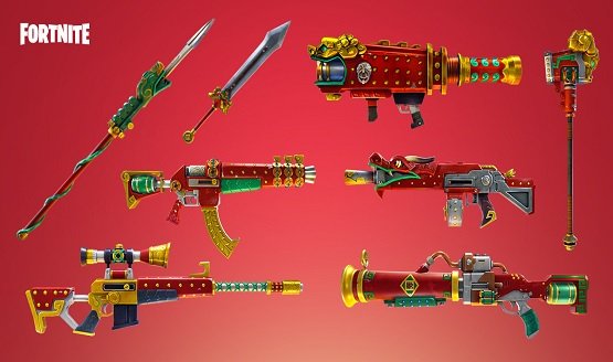 fortnite dragon weapons