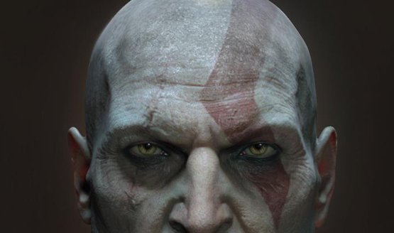 God of war clean shaven Kratos no beard