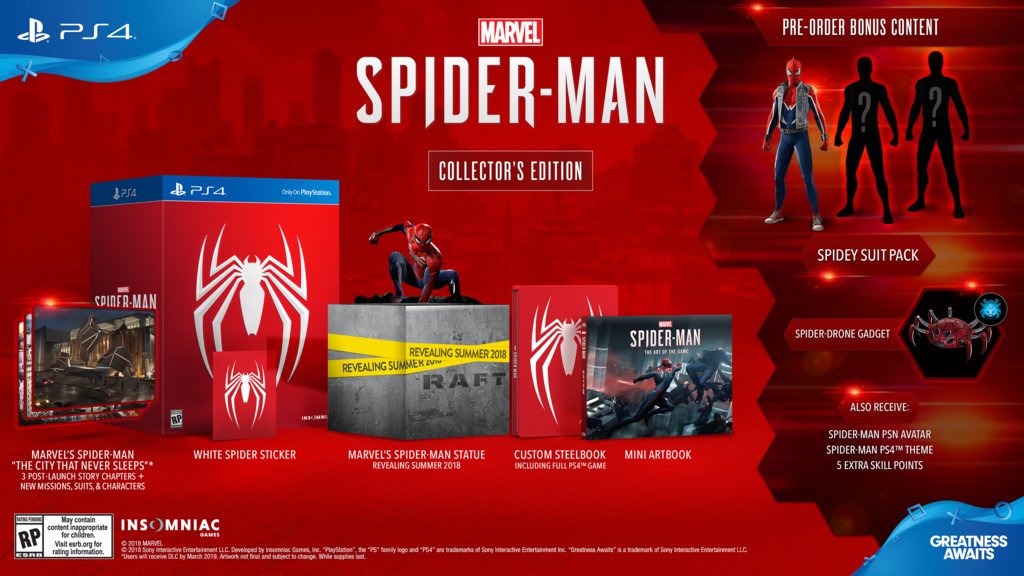 spider-man ps4 Collectors edition