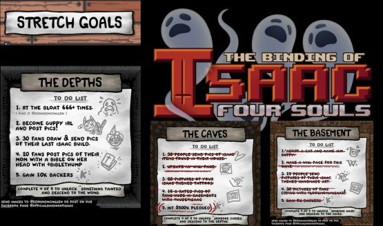 Binding of Isaac Card Game Kickstarter Stretch Goals Build Community