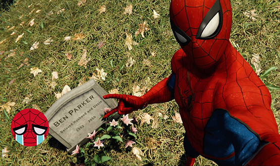 Marvel's Spider-Man PS4 Uncle Bens Grave With Great Power Trophy