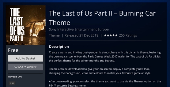 the last of us part 2 ps4 theme