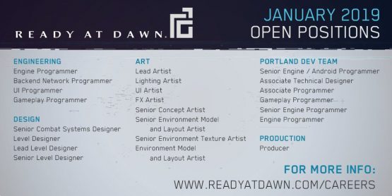 Ready at Dawn careers