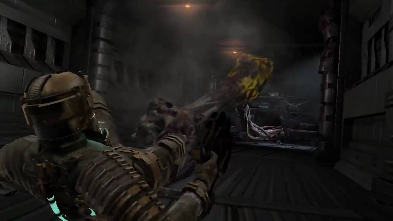 Dead space video game developer commentary tentacle drag