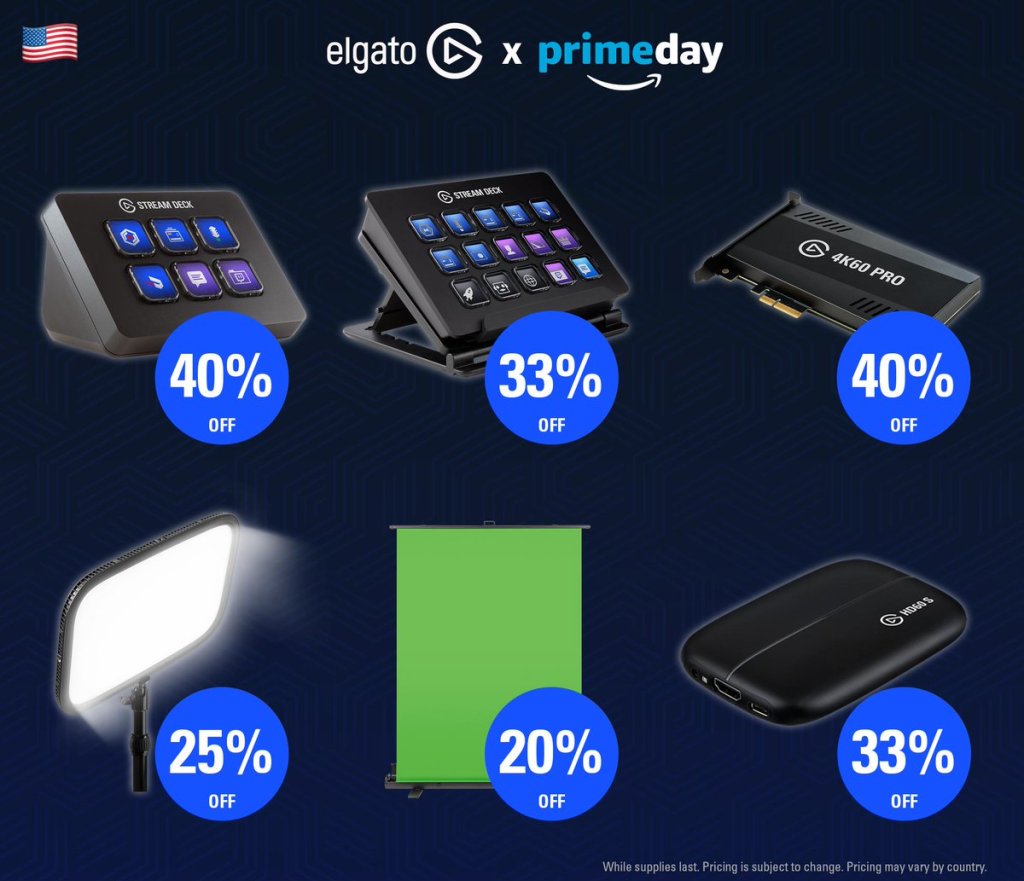 Elgato amazon prime day deals streaming video game deals