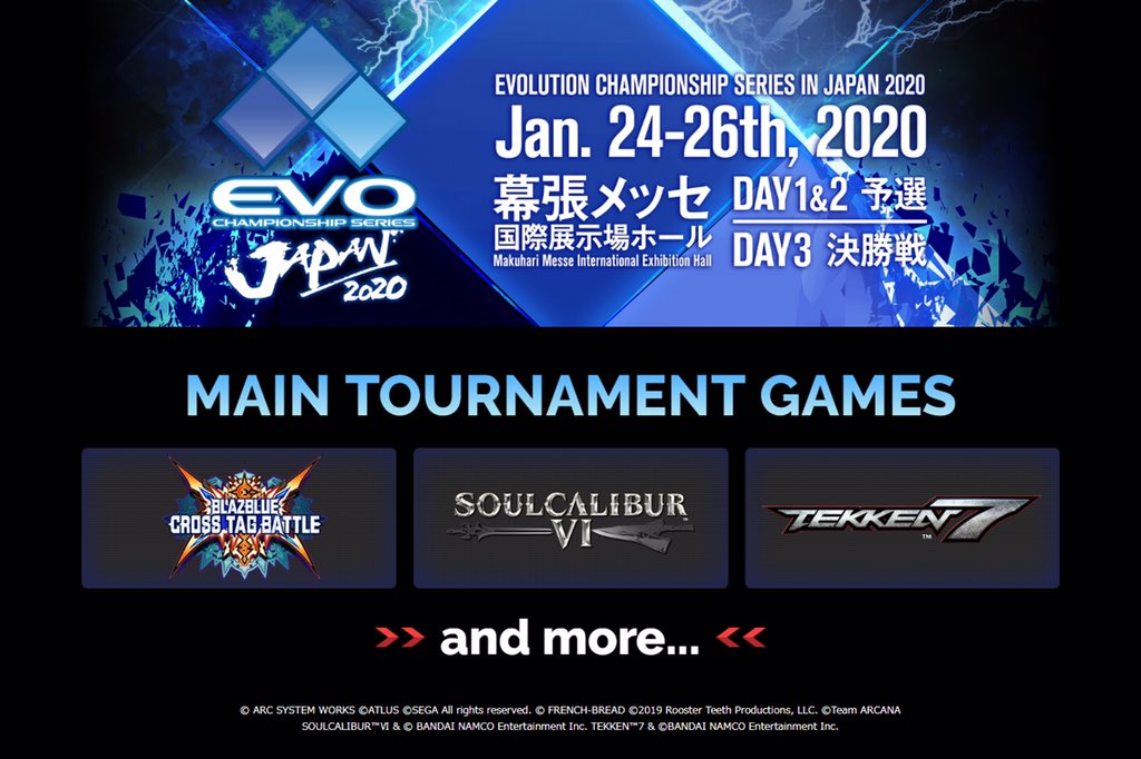 EVO Japan 2020 Main Tournament Games Lineup Revealed