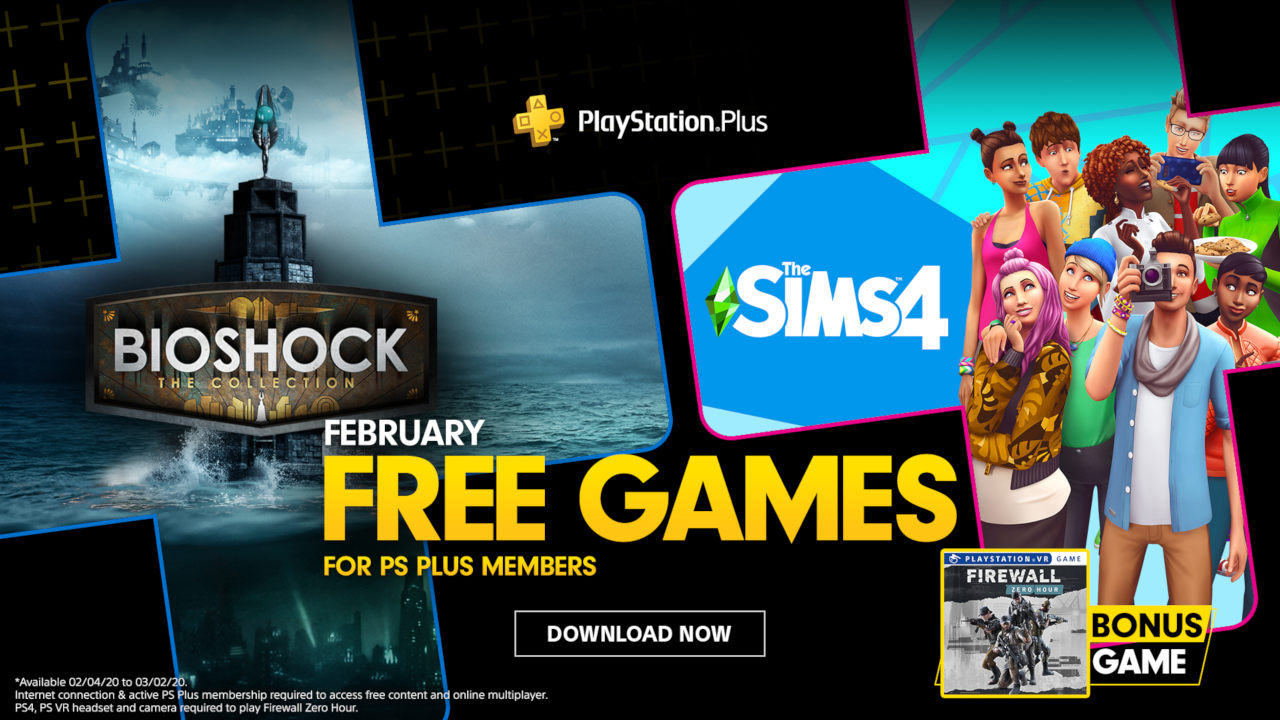 renere forskel kompliceret PS Plus February 2020, Sims 4, BioShock Collection, and a PSVR Game