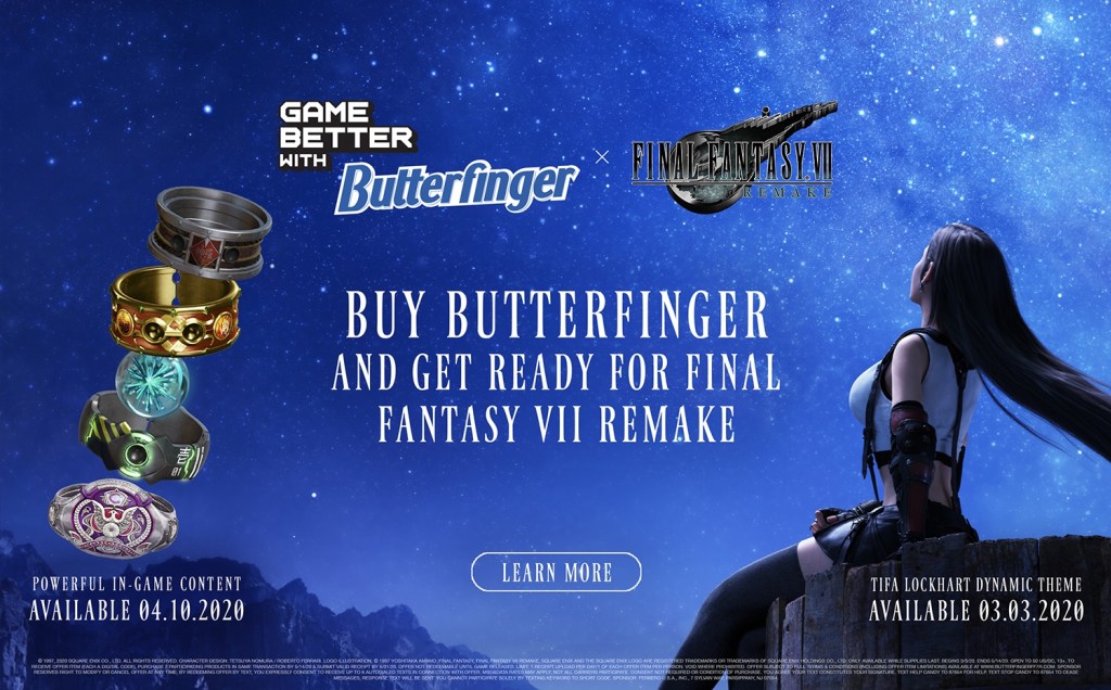 Final Fantasy VII Remake butterfinger DLC