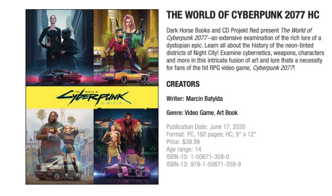 cyberpunk 2077 art book