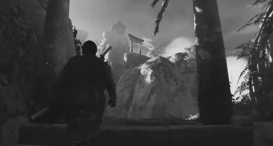Ghost of tsushima gameplay black and white samurai cinema