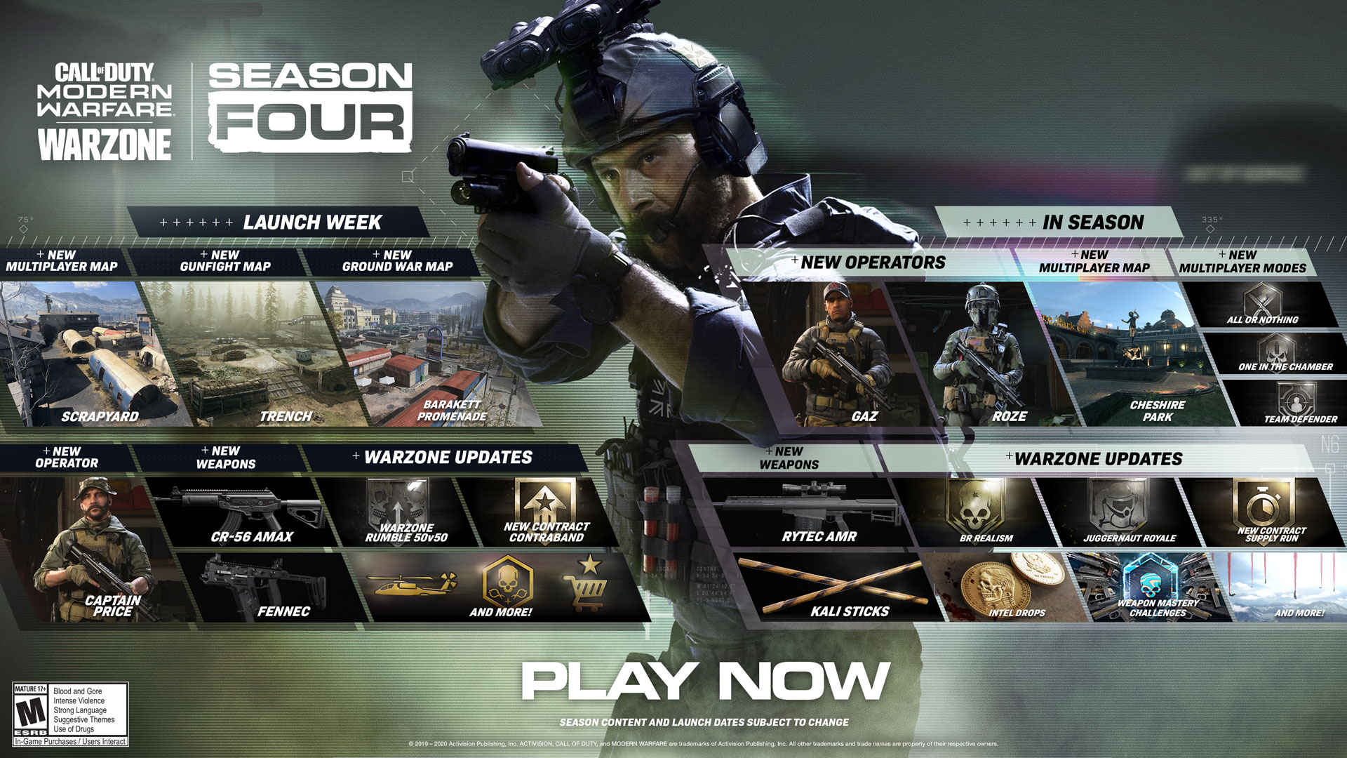 call of duty modern warfare season four roadmap