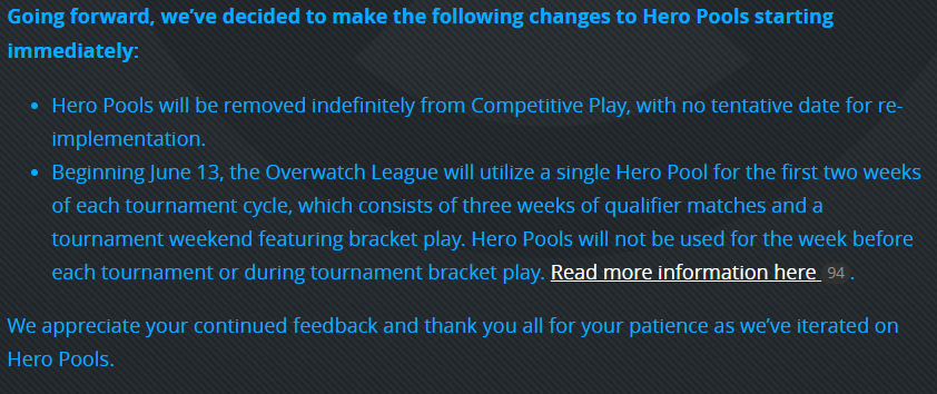 overwatch hero pools removed