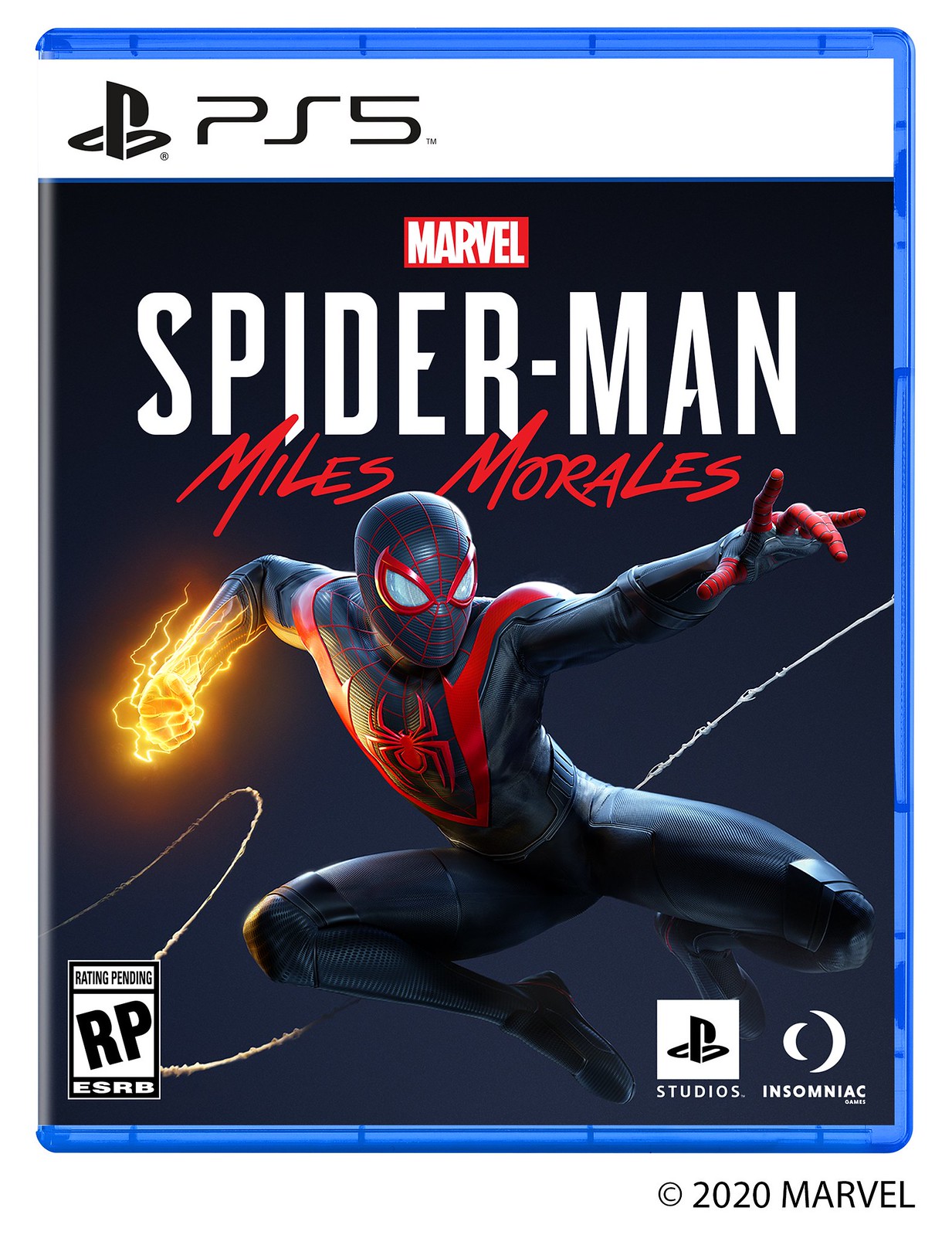 PS5 physical game cases spider-man miles morales box art
