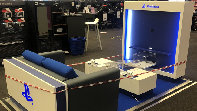 PS5 kiosks preorders playstation 5 themed areas retail stores