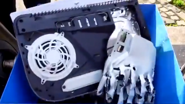 PS5 industrial shredder grinder video