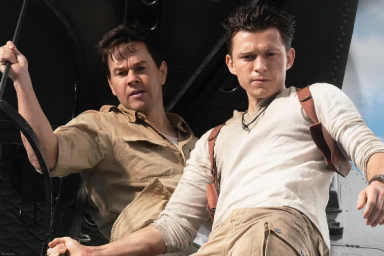 uncharted movie trailer tom holland as nathan drake mark wahlberg as sully