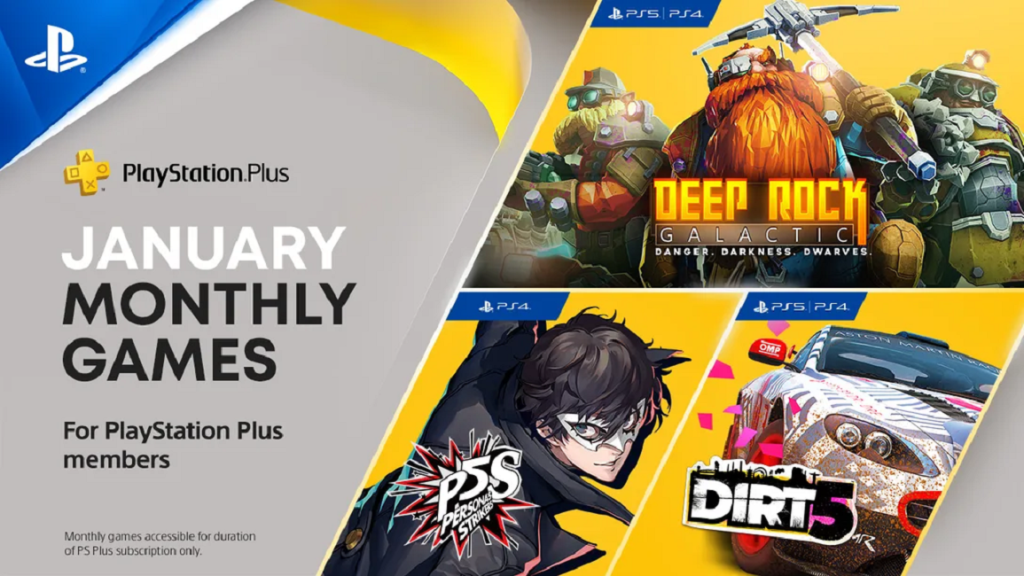 PS Plus January 2022 Now Available