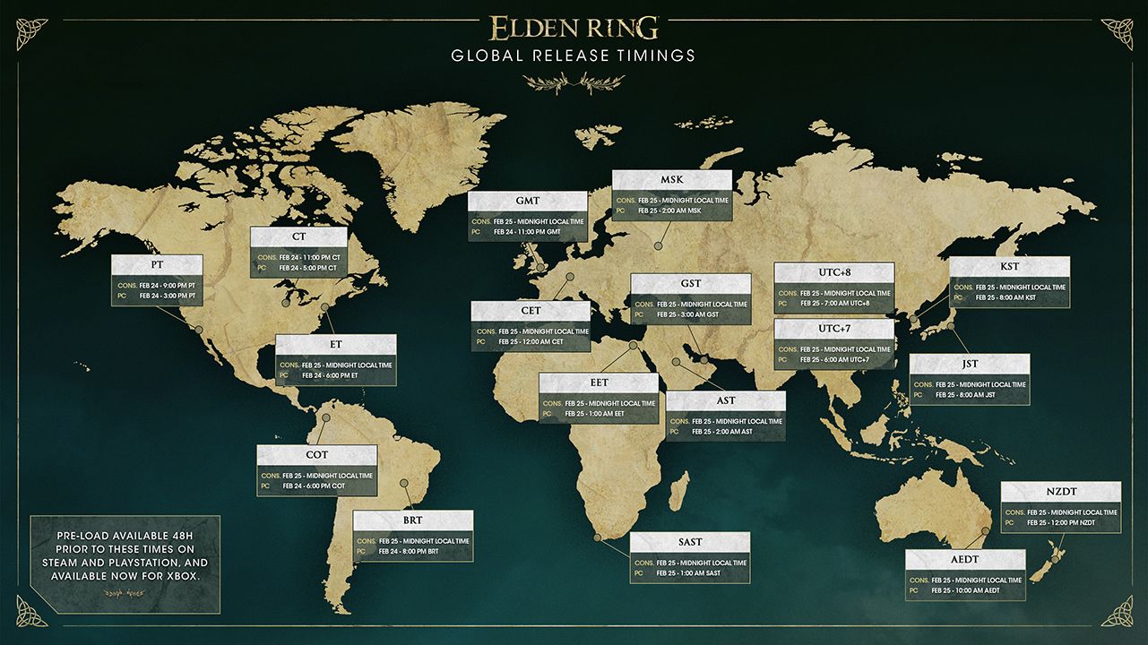 Elden Ring Release Timings