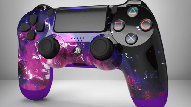 Purple Insanity Skulls Custom PS5 Dualsense Edge Pro Controller