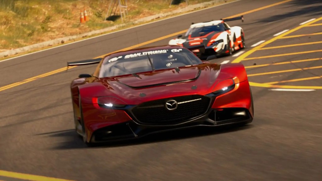 Screenshot of a race from the reveal trailer for Gran Turismo 7