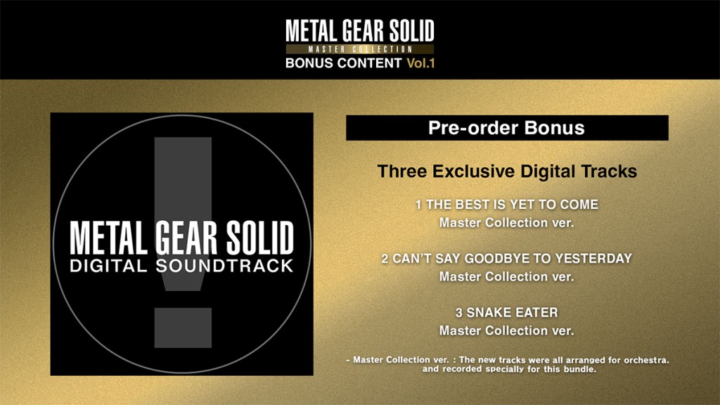 Metal Gear Solid Master Collection Vol. 1 Release Date, Price, Pre-Order Bonuses Announced