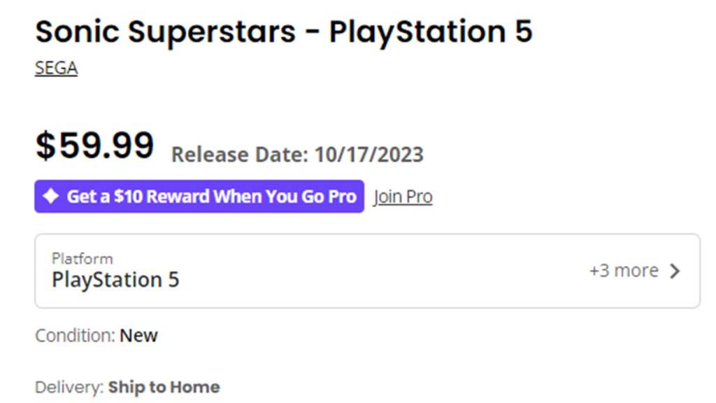 Sonic Superstars Release Date Potentially Leaked by Retailers