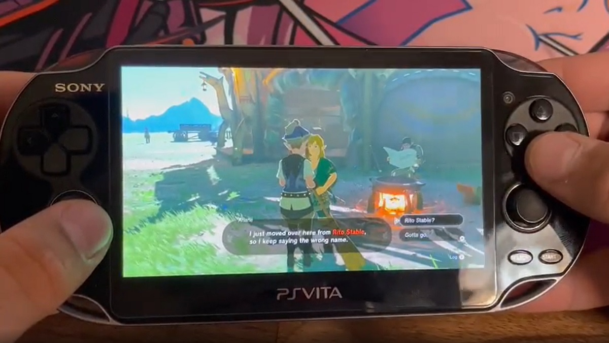 Someone's Playing Zelda Tears of the Kingdom on PS Vita