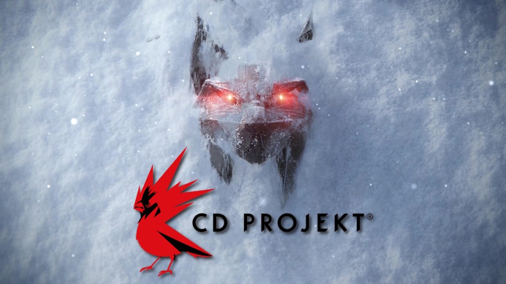 Logo for CD Projekt over The Witcher background