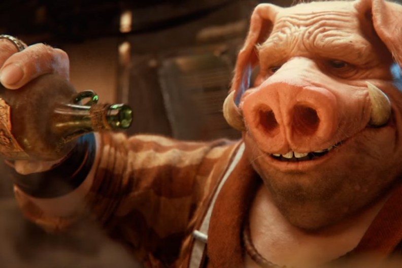 Image of Pey'j from a Beyond Good & Evil 2 cinematic clip