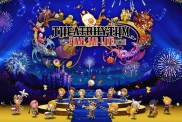 Cartoon-y characters from Theatrhythm Final Bar Line playing musical instruments.