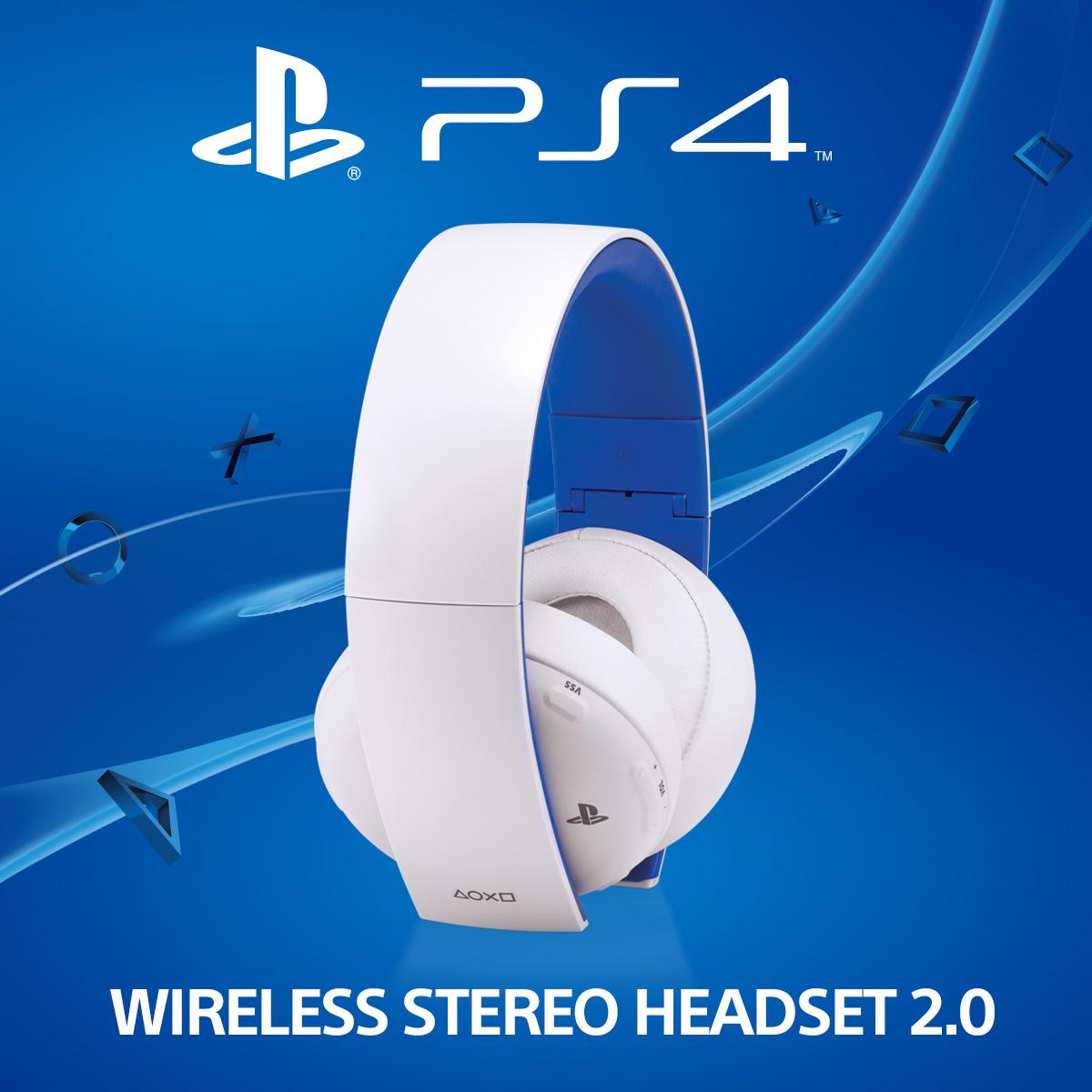 PS4 White Wireless Stereo Headset