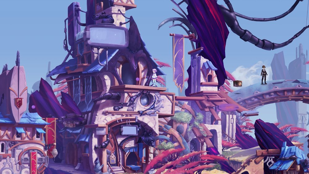 Brave Neptunia Screenshot Town