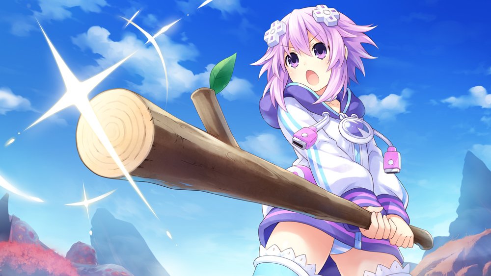 Brave Neptunia Screenshot Neptune Holding a Stick?!